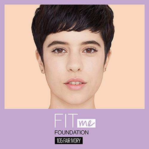 Maybelline New York Fit Me Dewy + Smooth Foundation Makeup, Fair Ivory, 1 Fl....