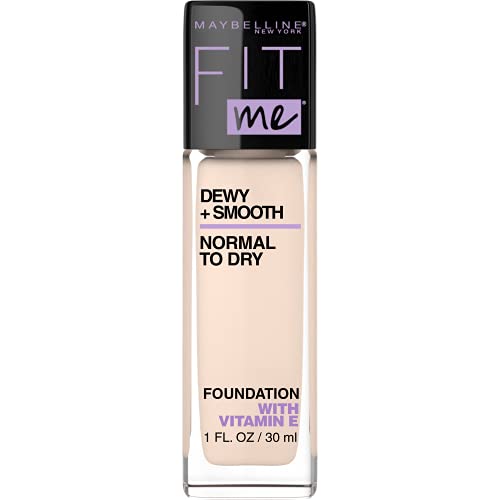 Maybelline New York Fit Me Dewy + Smooth Foundation Makeup, Fair Ivory, 1 Fl....