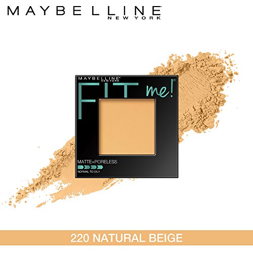 Maybelline New York Fit Me Matte + Poreless Powder Makeup, 220 Natural Beige,...