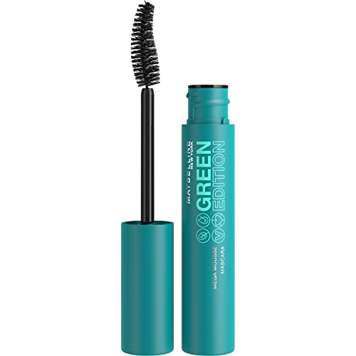 Maybelline New York Green Edition Mega Mousse Mascara Makeup, Smooth Buildabl...