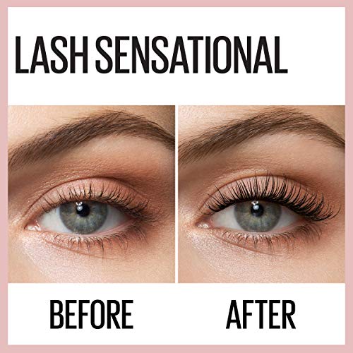 Maybelline New York Lash Sensational Washable Mascara, Blackest Black, (Packa...