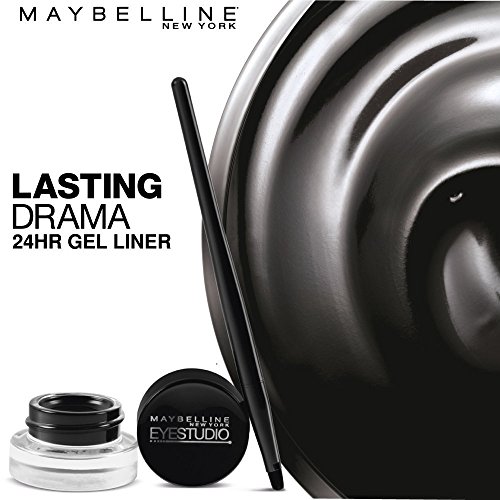Maybelline New York Makeup Eyestudio Lasting Drama Gel Eye Liner, Blackest Bl...