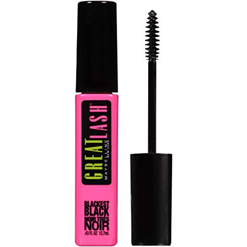 Maybelline New York Makeup Great Lash Washable Mascara, Blackest Black Volumi...