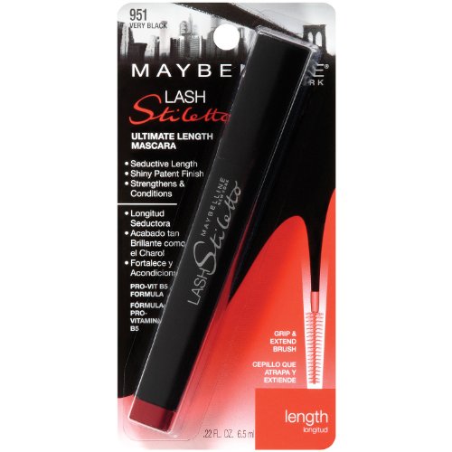 Maybelline New York Makeup Lash Stiletto Ultimate Length Washable Mascara, Ve...