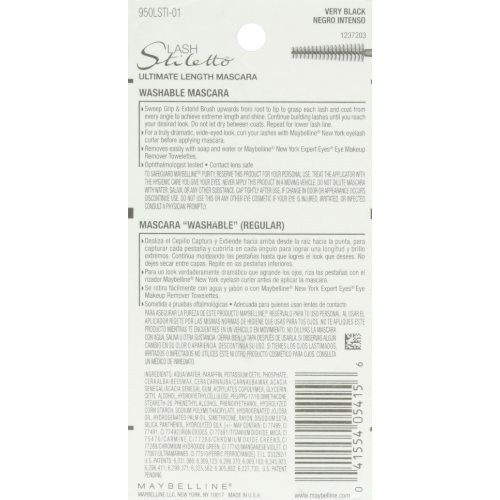 Maybelline New York Makeup Lash Stiletto Ultimate Length Washable Mascara, Ve...