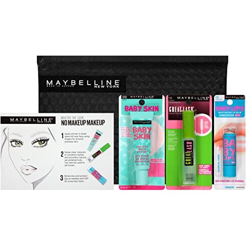 Maybelline New York NY Minute Makeup Kit, No Makeup Makeup Kit, Primer Gloss ...