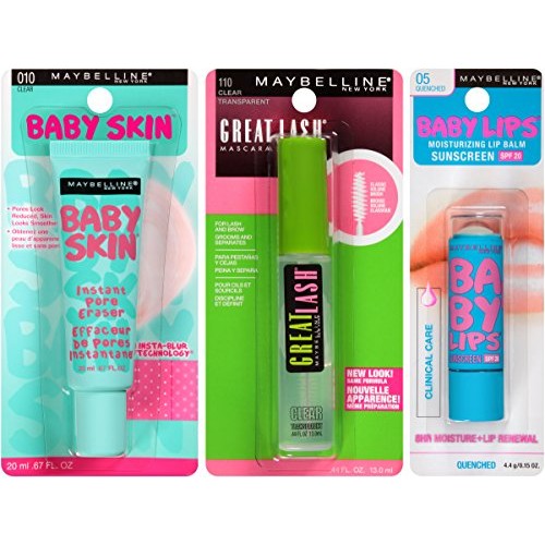 Maybelline New York NY Minute Makeup Kit, No Makeup Makeup Kit, Primer Gloss ...