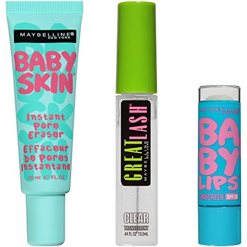 Maybelline New York NY Minute Makeup Kit, No Makeup Makeup Kit, Primer Gloss ...