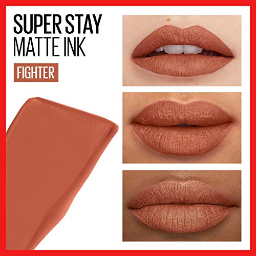 Maybelline New York SuperStay Matte Ink Un-nude Liquid Lipstick, Fighter, 0.1...
