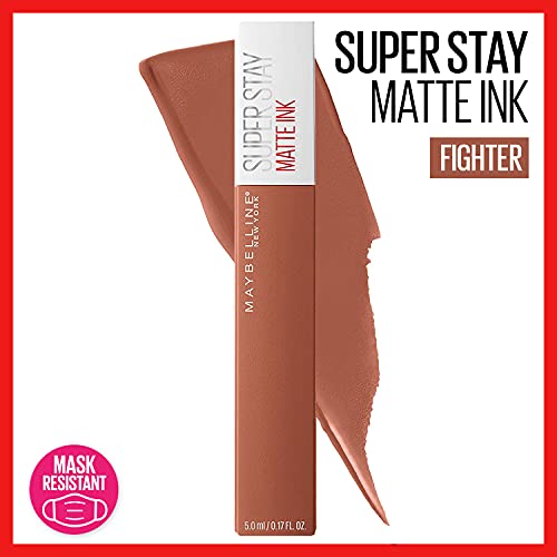Maybelline New York SuperStay Matte Ink Un-nude Liquid Lipstick, Fighter, 0.1...