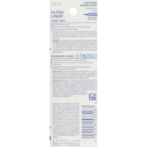 Maybelline New York Ultra Liner Waterproof Liquid Eyeliner, 302 Dark Brown, 0...