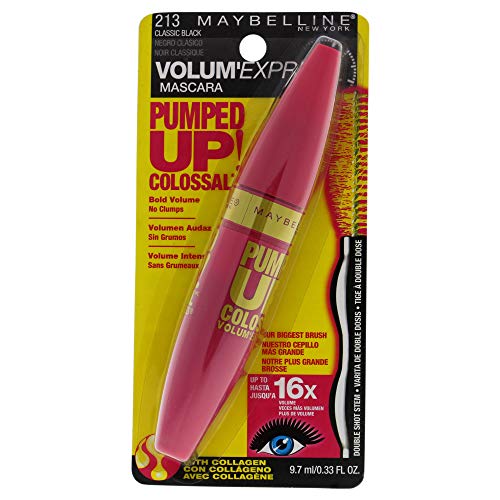Maybelline New York Volum' Express Pumped Up Colossal Mascara , Washable Clas...