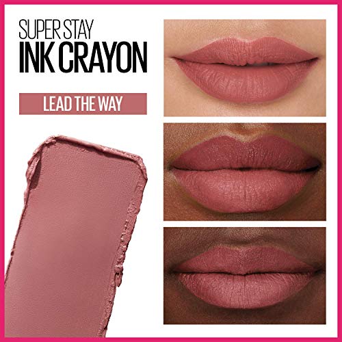 Maybelline SuperStay Ink Crayon Matte Longwear Lipstick With Built-in Sharpen...