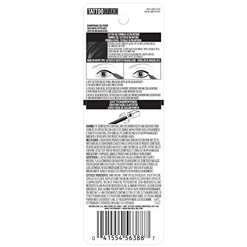 Maybelline TattooStudio Sharpenable Gel Pencil Longwear Eyeliner Makeup, Rich...