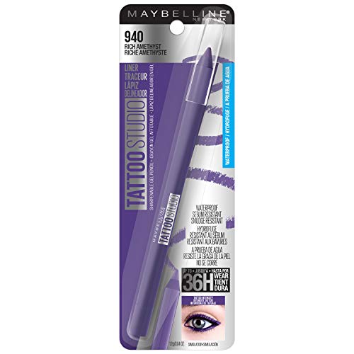 Maybelline TattooStudio Sharpenable Gel Pencil Longwear Eyeliner Makeup, Rich...