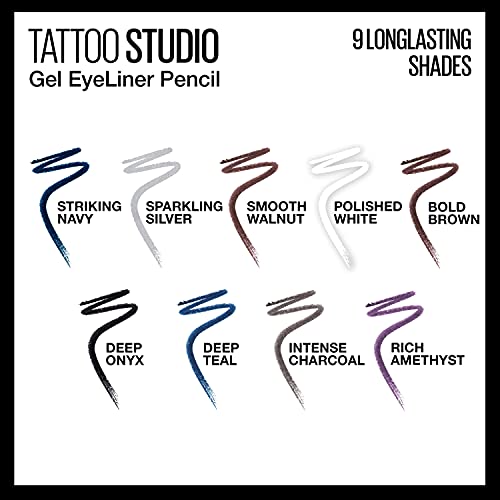 Maybelline TattooStudio Sharpenable Gel Pencil Longwear Eyeliner Makeup, Rich...