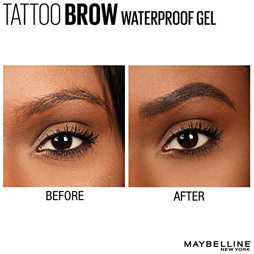 Maybelline TattooStudio Waterproof Eyebrow Gel Makeup, Deep Brown, 0.23 Fl Oz...