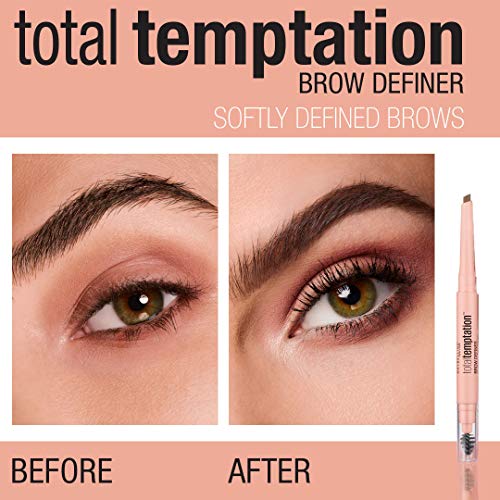 Maybelline Total Temptation Eyebrow Definer Pencil, Soft Brown, 1 Count