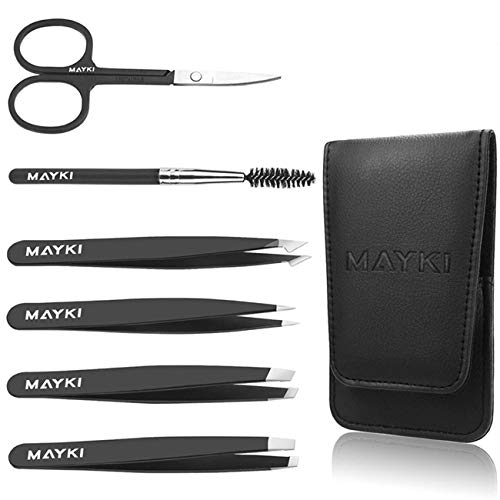 Eyebrow Tweezers Set 6 PCS, Professional Stainless Steel Eyebrow Tweezers Kit...