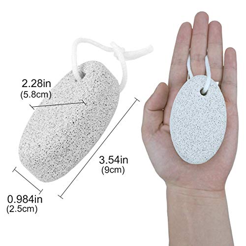 Pumice Stone 2 Pcs, Natural Lave Pumice Stone for Feet/Hand, Small Callus Rem...