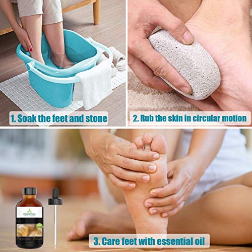 Pumice Stone 2 Pcs, Natural Lave Pumice Stone for Feet/Hand, Small Callus Rem...