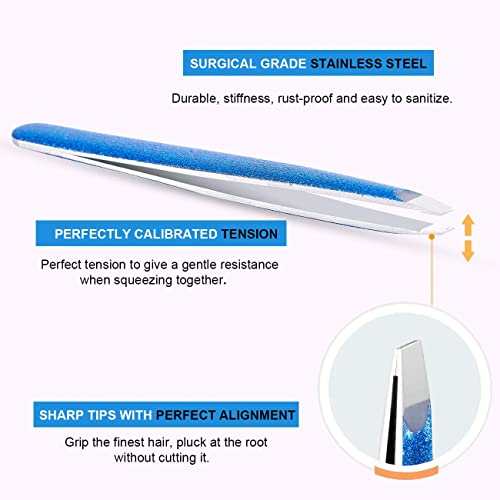 Tweezers for Women 6PCS, Professional Tweezers for Eyebrow, Precision Eyebrow...