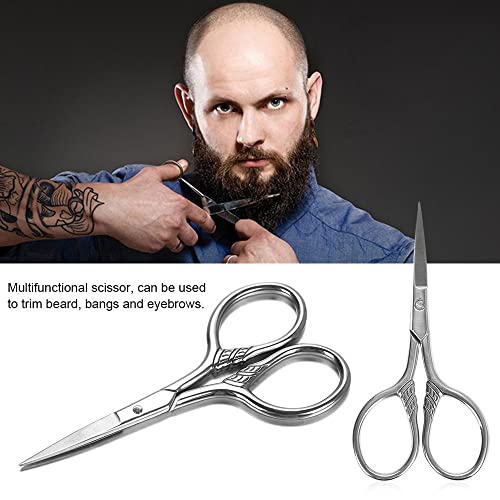 Mayplus Stainless Beard Nose Hair Scissors Men Eyebrow Cutting Beard Trimmer ...