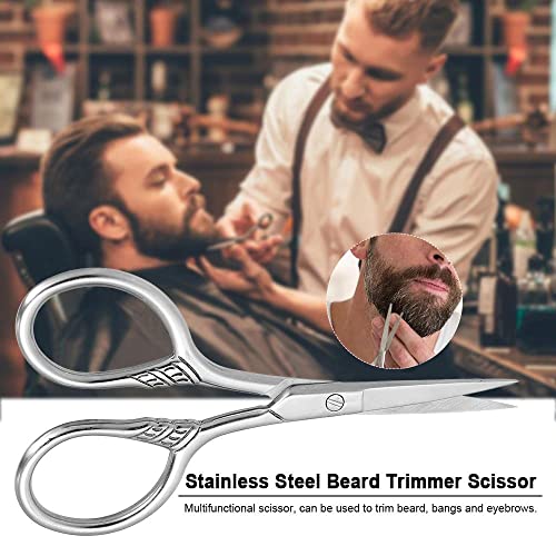 Mayplus Stainless Beard Nose Hair Scissors Men Eyebrow Cutting Beard Trimmer ...