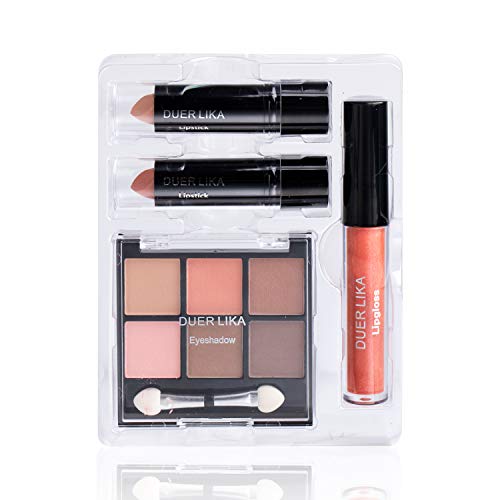 DUER LIKA Carry All Trunk Train Case with Makeup and Reusable Black & White A...