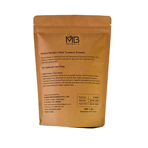 MB Herbals Wild Turmeric Powder 227g | Kasthuri Manjal | Kasturi Manjal | No ...