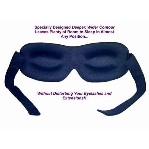 Sleep Eye Mask 3D Contoured Blackout Soft Eye Cover Blindfold with Adjustable...