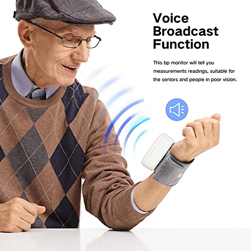 Blood Pressure Monitor Digital Wrist BP Machine with Irregular Heartbeat Indi...