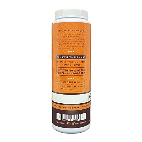 McFLUFFIN'S Premium Body Powder (Southern Breeze) - Talc-Free - Prevents Chaf...