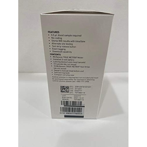 McKesson 06-RE4051-43 True Metrix Self Monitoring Blood Glucose System