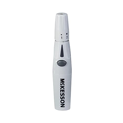 McKesson Lancing Device, Adjustable Depth Lancet, Push Button Activation, Mul...