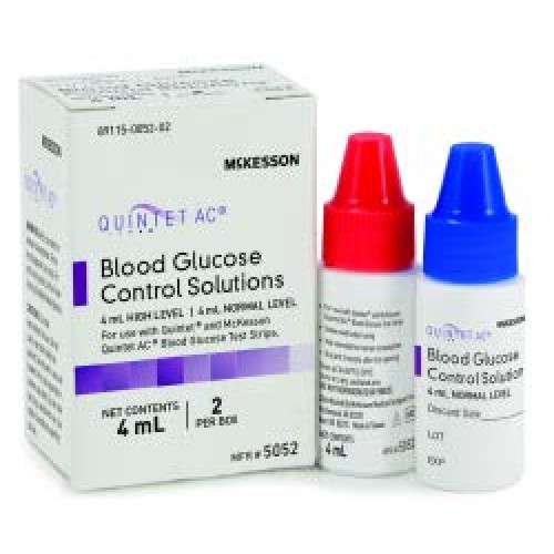 McKesson Quintet AC Blood Control Solution for Glucose Meter Level 1/Level 2,...