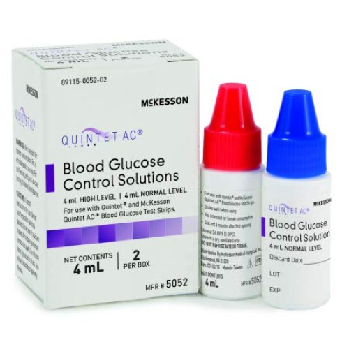 McKesson Quintet AC Blood Control Solution for Glucose Meter Level 1/Level 2,...