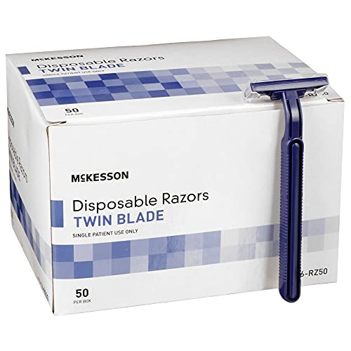 McKesson Razor Single Edge Twin Blade Blue 50 per Box 16-RZ50