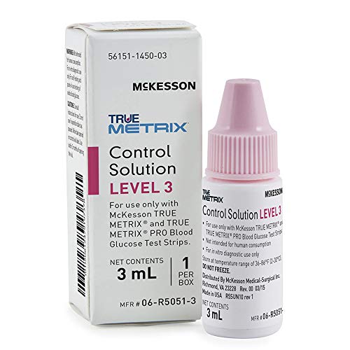 McKesson TRUE METRIX Control Solution Level 3, Blood Glucose Meters, 3 mL, 1 ...