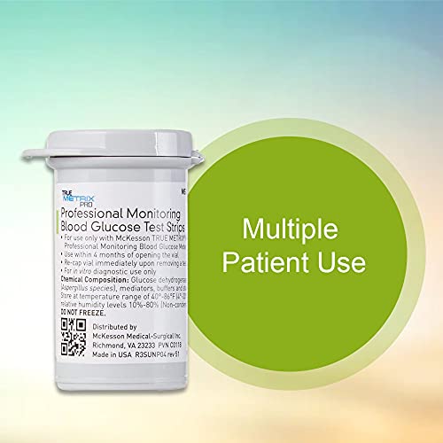 McKesson True Metrix Pro, Blood Glucose Test Strips, Multiple Patient Use, 50...