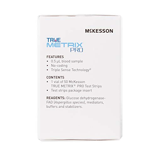 McKesson True Metrix Pro, Blood Glucose Test Strips, Multiple Patient Use, 50...