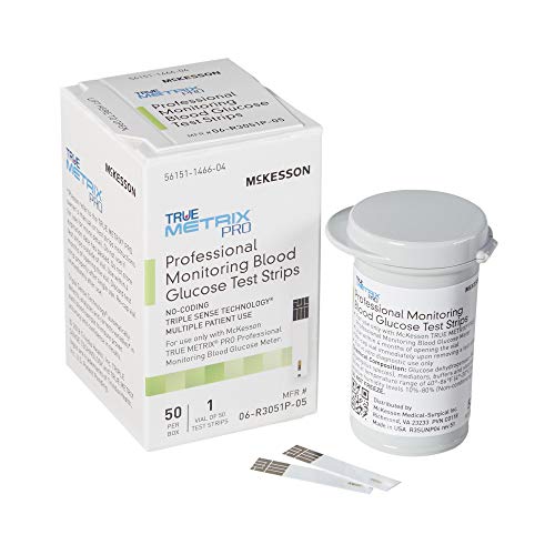 McKesson True Metrix Pro, Blood Glucose Test Strips, Multiple Patient Use, 50...