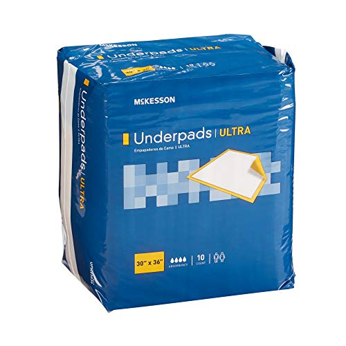 McKesson Ultra Underpads, Incontinence, Heavy Absorbency, 30 in x 36 in, 100 ...