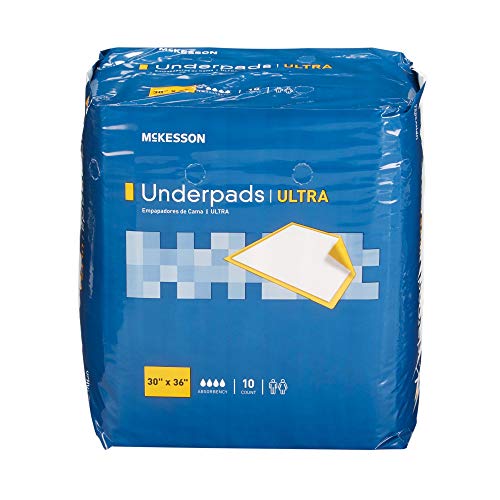 McKesson Ultra Underpads, Incontinence, Heavy Absorbency, 30 in x 36 in, 100 ...