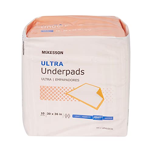 McKesson Ultra Underpads, Incontinence, Heavy Absorbency, 30 in x 36 in, 100 ...