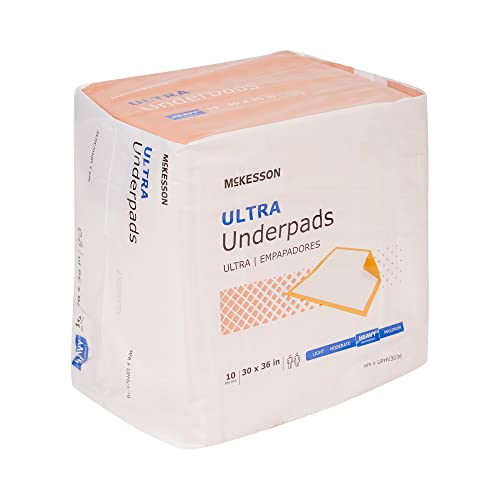 McKesson Ultra Underpads, Incontinence, Heavy Absorbency, 30 in x 36 in, 100 ...