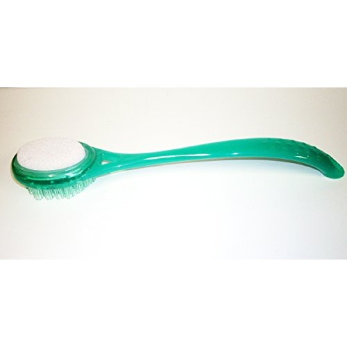 Body & Sole Elite Bath Brush with Pumice Stone (Green) -- Two-Sided Bath Brus...