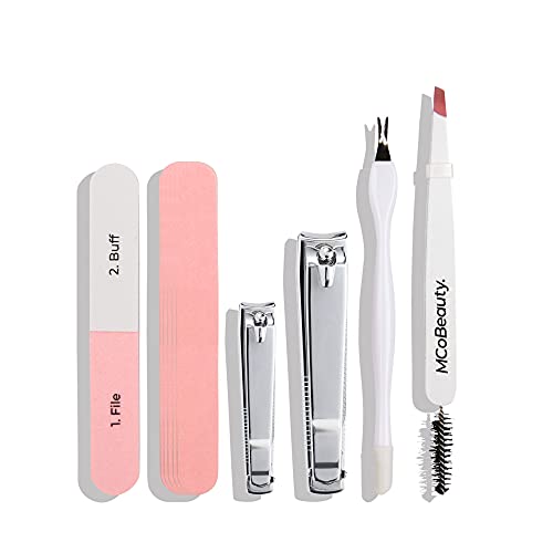 MCoBeauty Grooming Essentials Set for Women Tweezers with Brush, Nail Clipper...
