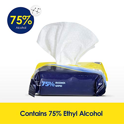Superfy Hand Sanitizer Wipes 75% Alcohol based wet wipe, 20 ct, Pack of 5 (10...