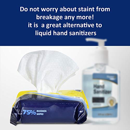 Superfy Hand Sanitizer Wipes 75% Alcohol based wet wipe, 20 ct, Pack of 5 (10...
